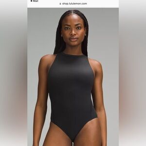 Nulu High-Neck Sleeveless Bodysuit BLK L